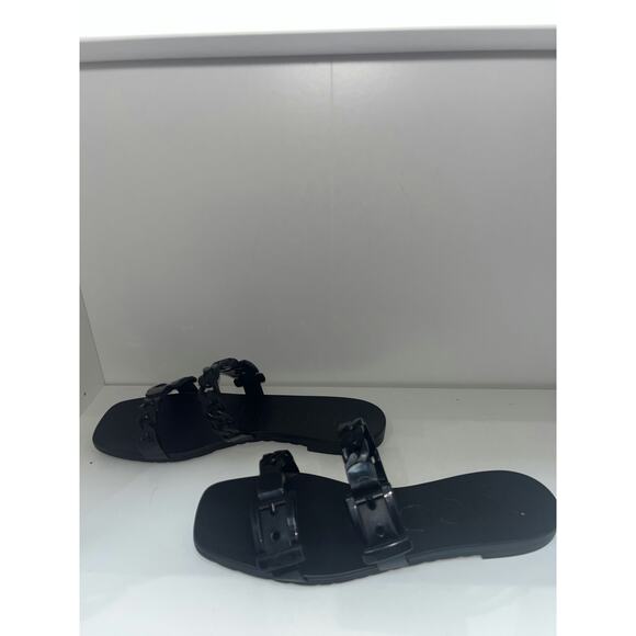 Gucci Black Rubber Chain Link Sandals - Size 38 - Picture 3 of 4